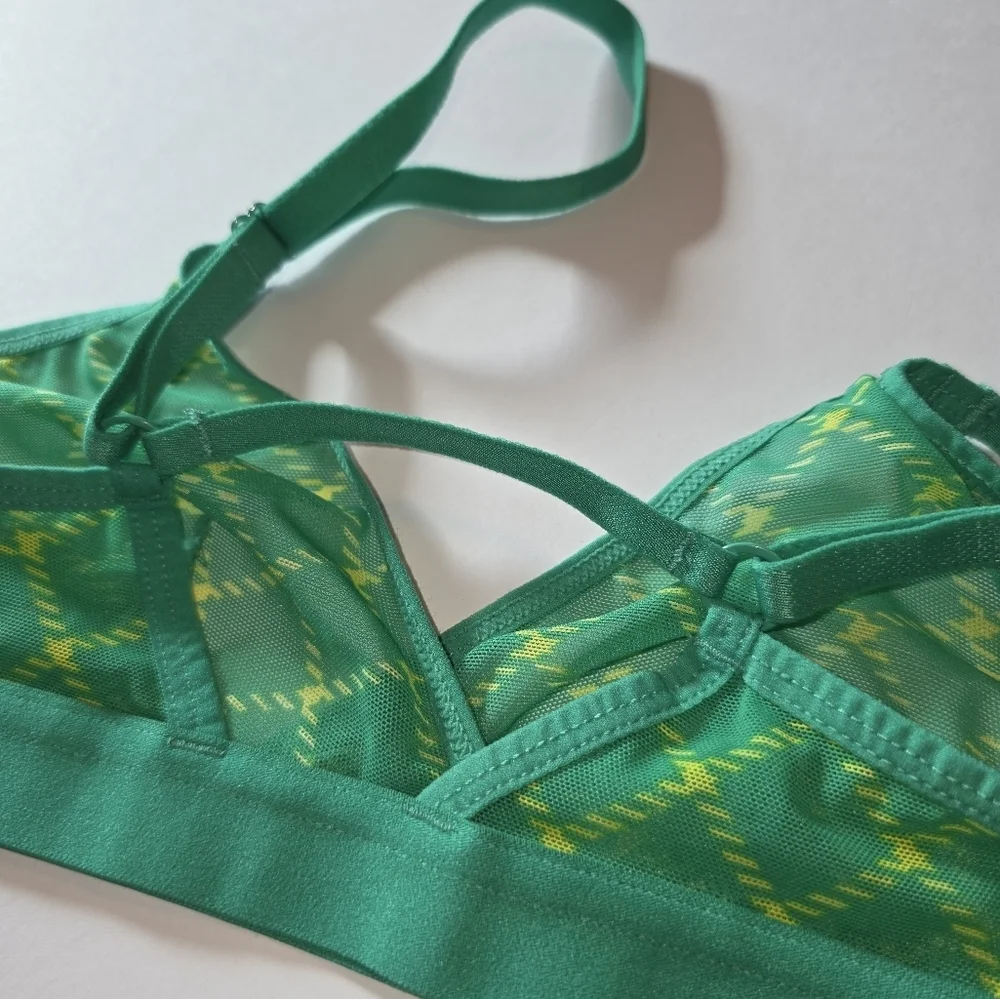 Colsie Size XS Green Bralette NWOT